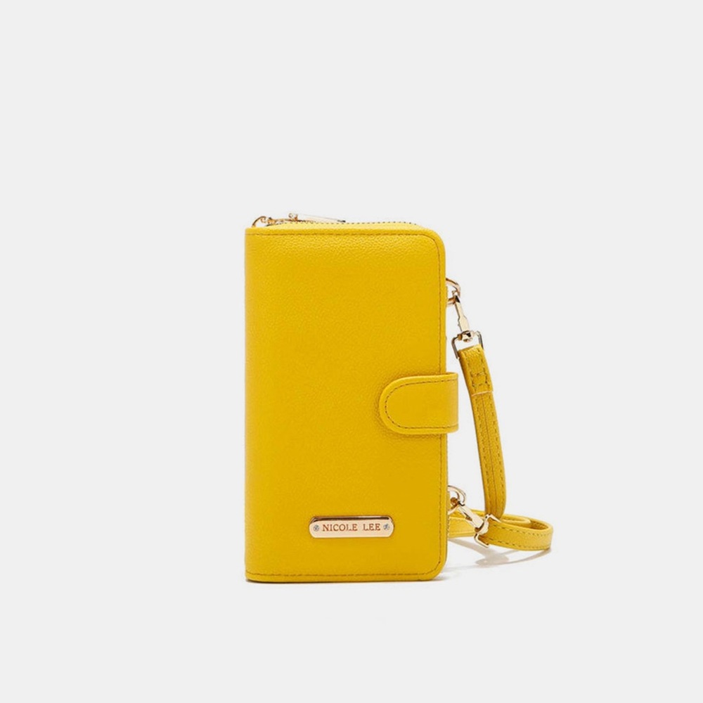 Nicole Lee USA 2 Piece Phone Case Crossbody Wallet, in Mustard (Yellow)